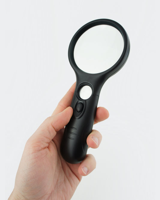 Loupe double lentille avec LED