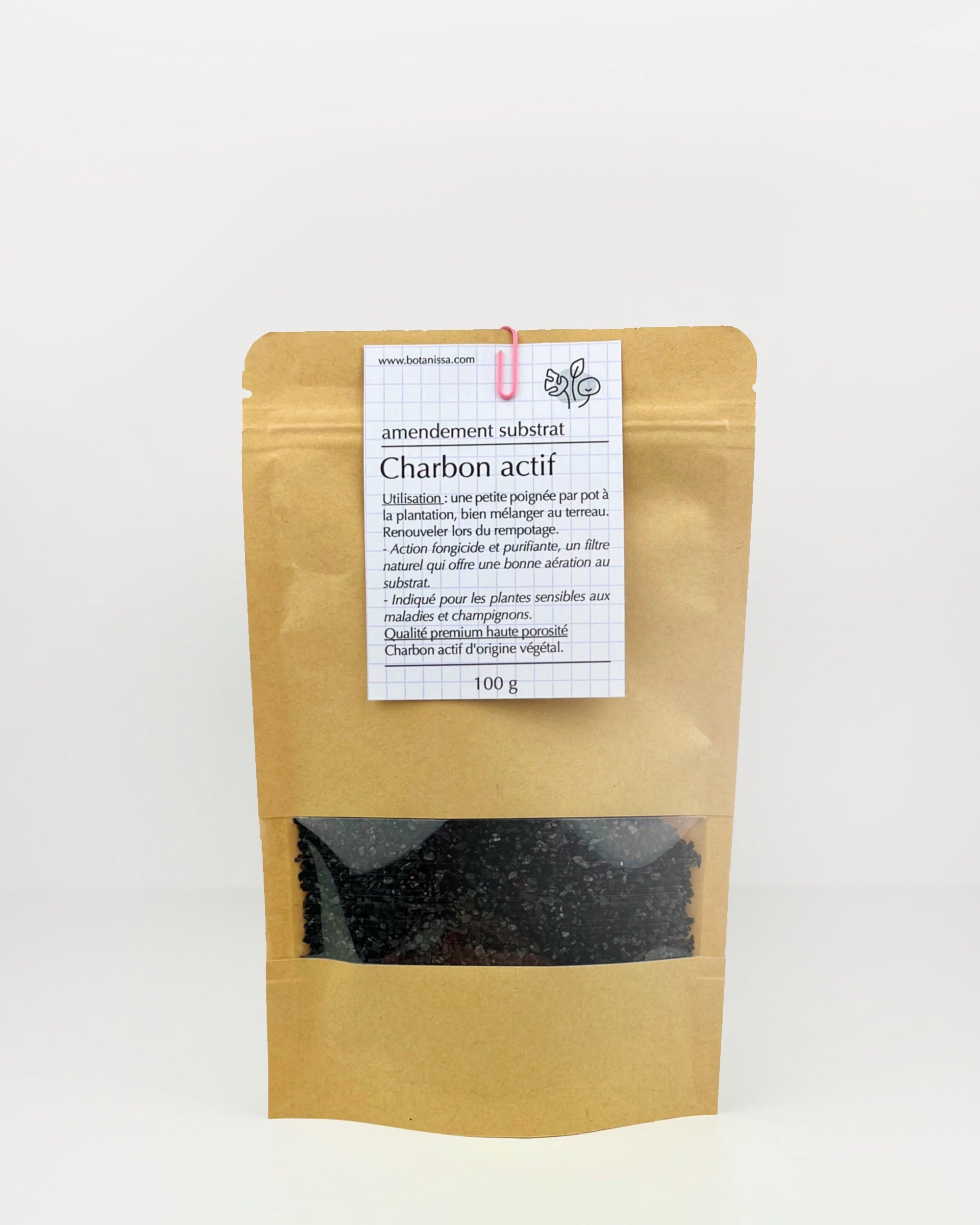 Charbon actif végétal - sachet 100g pour plante verte d'intérieur –  BOTANISSA