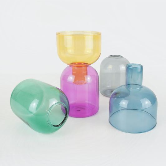 Vase verre Duo coloré